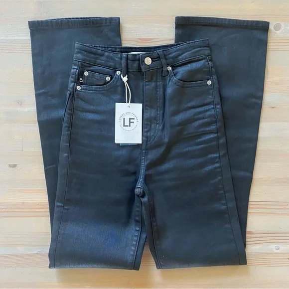 NWT Lovers + Friends Greyson Ultra High Rise Slim Boot Deepwater Black 25 26 - Picture 3 of 9